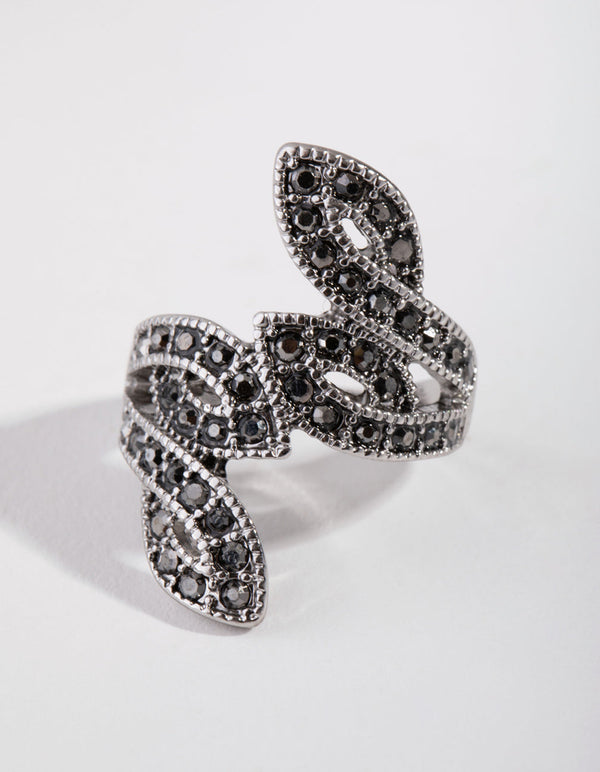 Antique Silver Leafy Wrap Ring