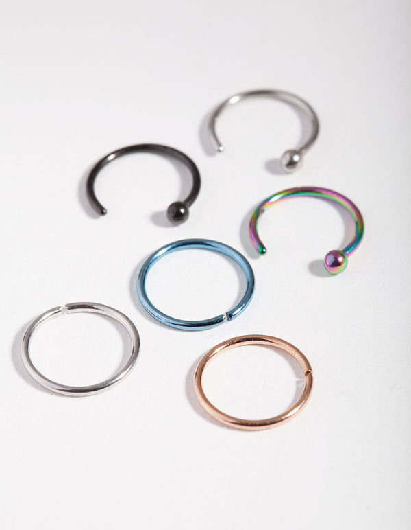 Open Ball 6-Pack Nose Ring