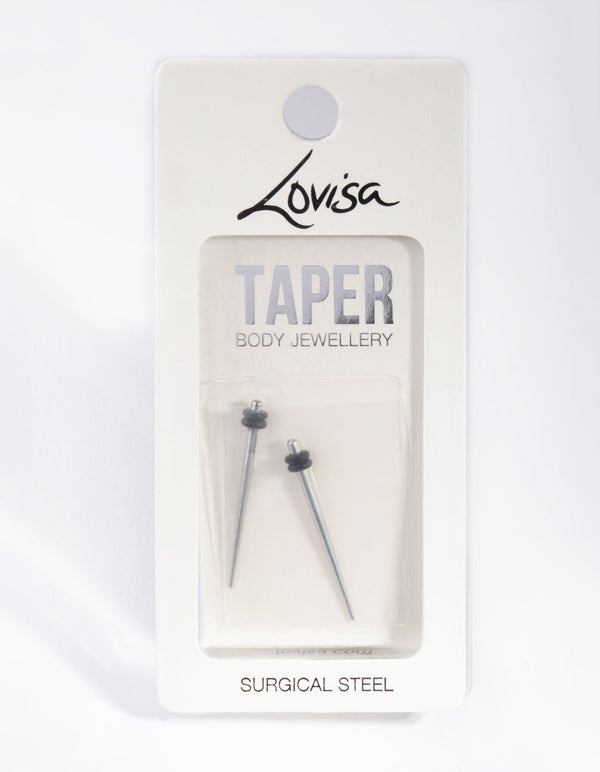 Rhodium Simple 2mm Taper