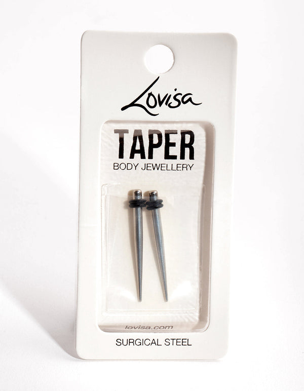 Rhodium Simple 3mm Taper
