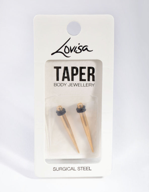 Gold Simple 4mm Taper