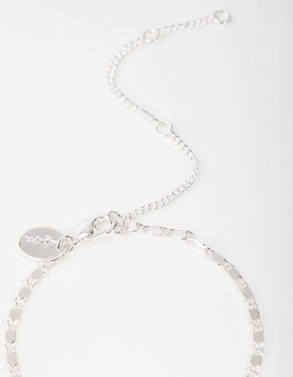 Silver Horseshoe Hamsa Bracelet and Anklet 4-Pack