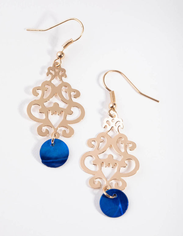 Mini Filigree Drop Earrings