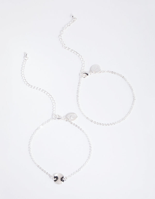 Silver Coin Bracelet 2-Pack