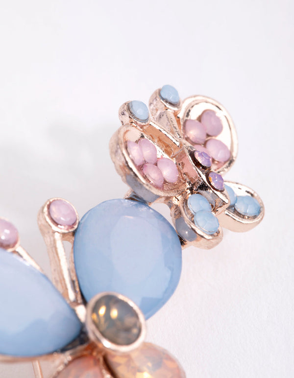 Rose Gold Butterfly Brooch