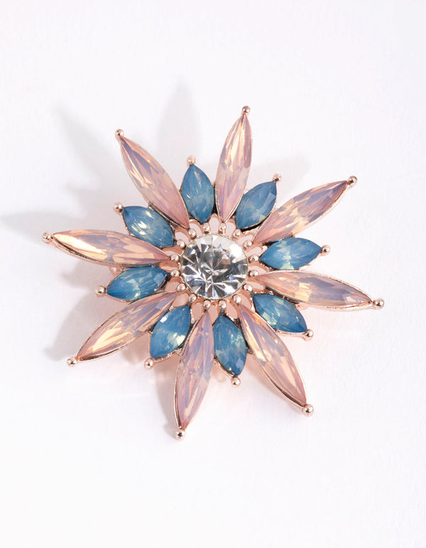Rose Gold Bright Burst Brooch