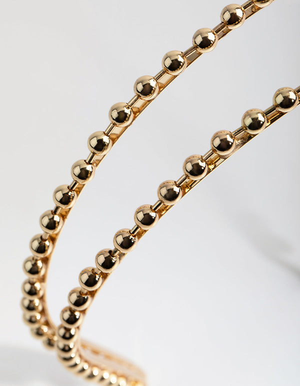 Gold Double Row Mini Ball Alice Band