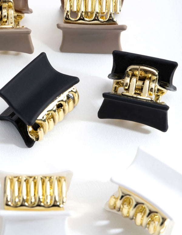 Gold Mini Matte 6-Pack Clips