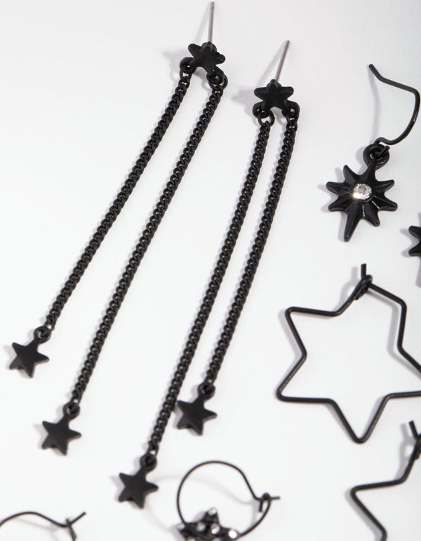 Matte Multi Star 6-Pack Earring