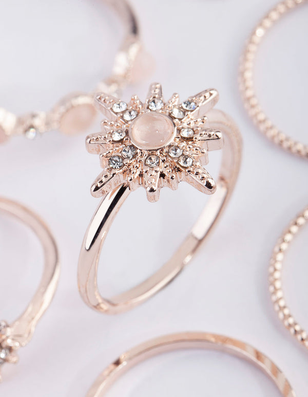 Rose Gold Star Cluter Ring Pack