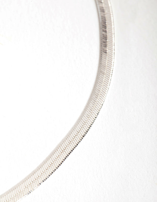 Silver Snake Choker Necklace