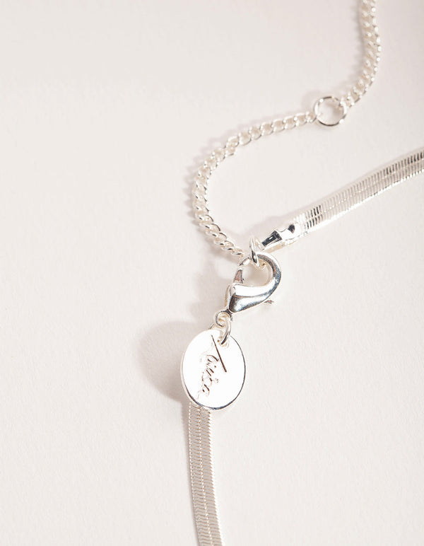 Silver Snake Choker Necklace