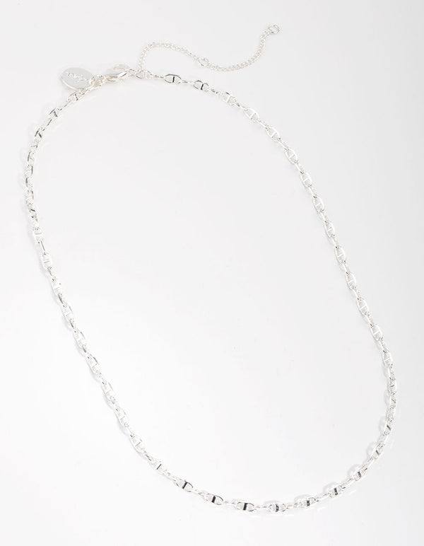 Real Silver Plated Mini Link Chain Necklace