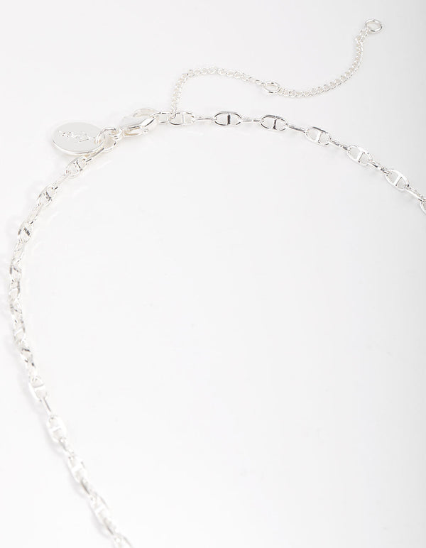 Real Silver Plated Mini Link Chain Necklace