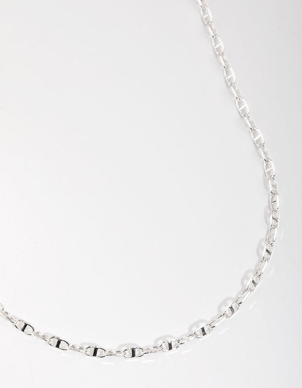 Real Silver Plated Mini Link Chain Necklace