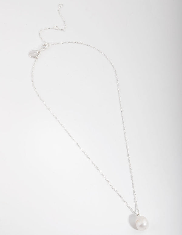 Real Silver Plated Freshwater Pearl Necklace