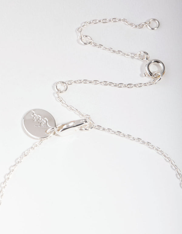 Real Silver Plated Starburst Disc Bracelet