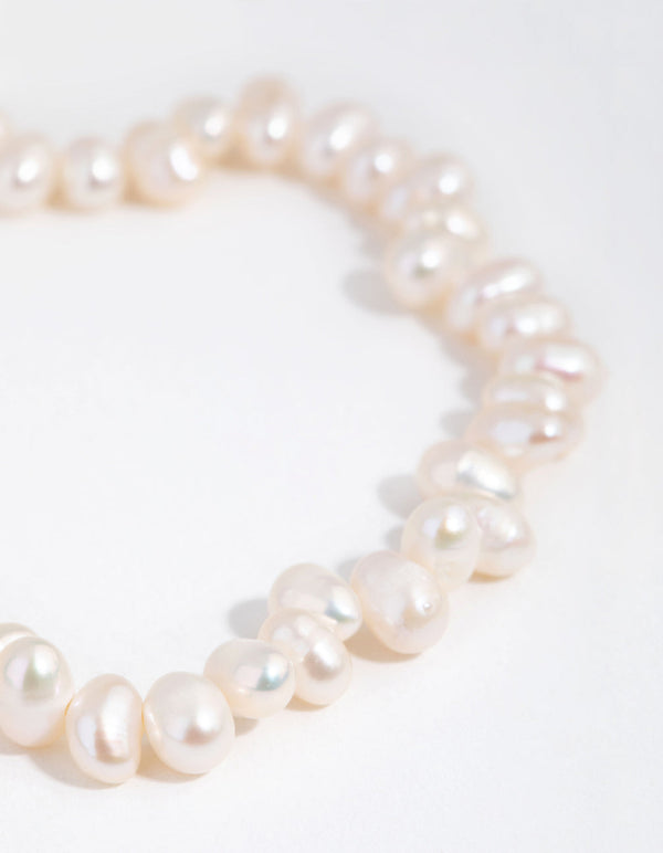 Real Silver Plated Freshwater Pearl Bracelet