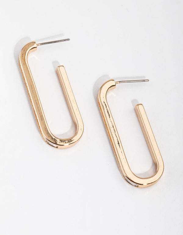 Gold Holographic Hoop Earrings