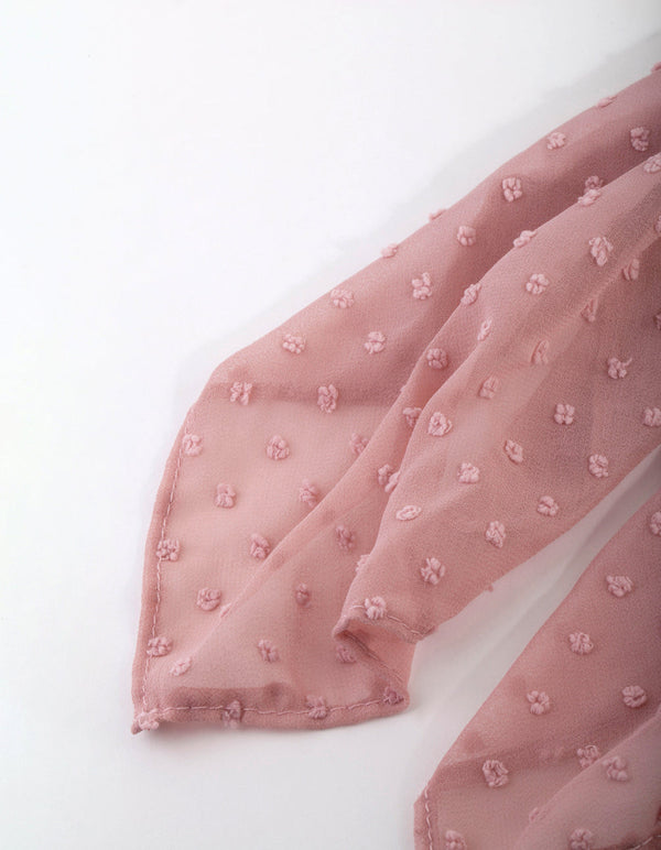 Blush Dotty Scarf Scrunchie