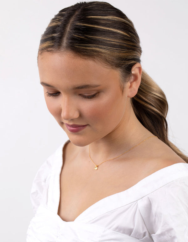 Gold Plated Sterling Silver Celestial Charm Necklace