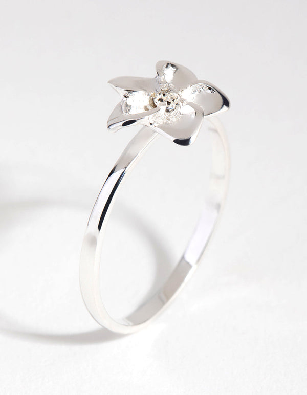 Sterling Silver Statement Flower Ring