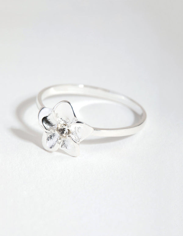 Sterling Silver Statement Flower Ring