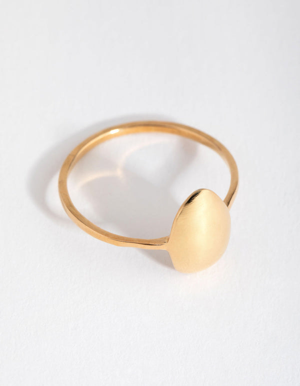 Gold Plated Sterling Silver Bubble Oval Ring