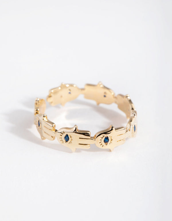 Gold Hamsa Ring