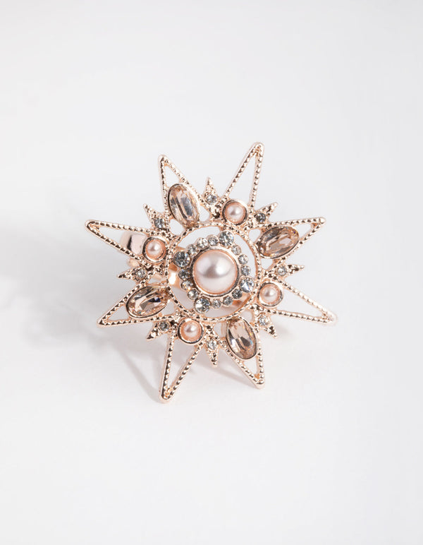 Rose Gold Statement Star Ring