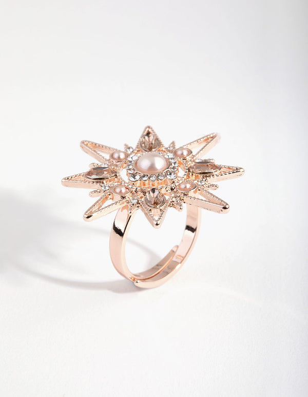 Rose Gold Statement Star Ring