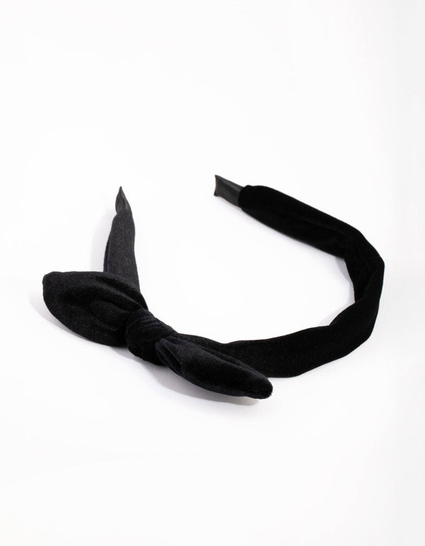 Fabric Velvet Bow Alice Band