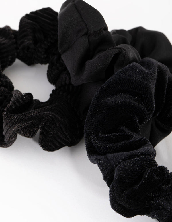 Mix Black Scrunchie 3-Pack