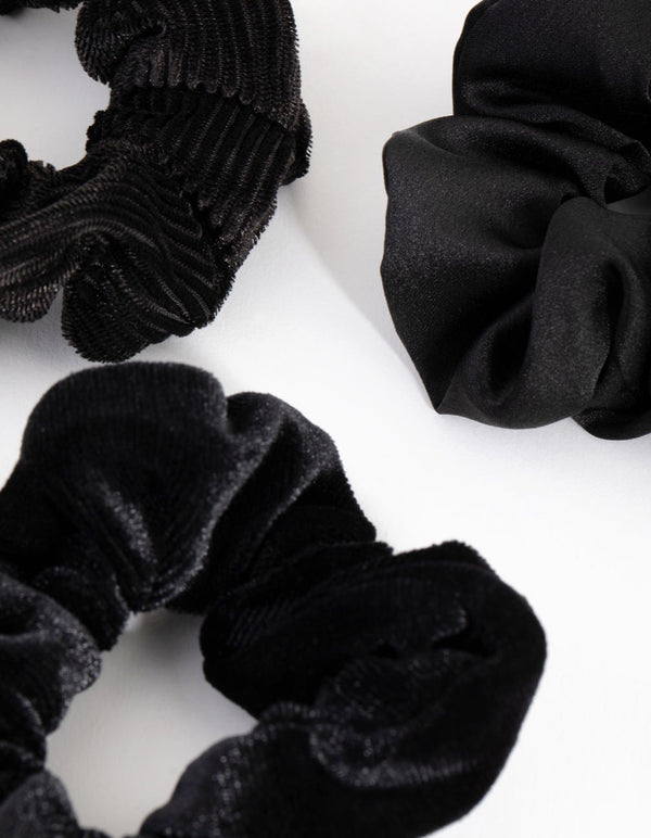 Mix Black Scrunchie 3-Pack
