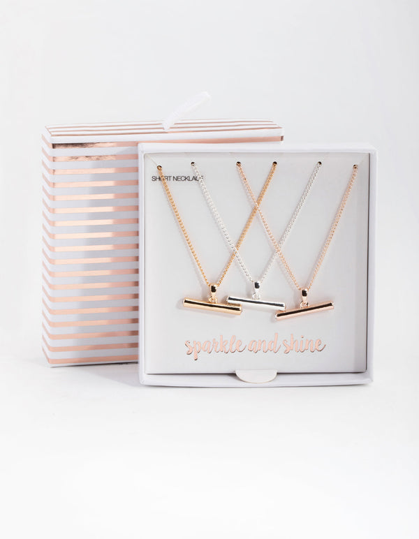 Mix Fob 3-Pack Necklace