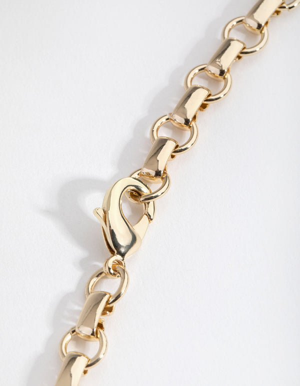 Real Gold Plated Small Rolo Necklace