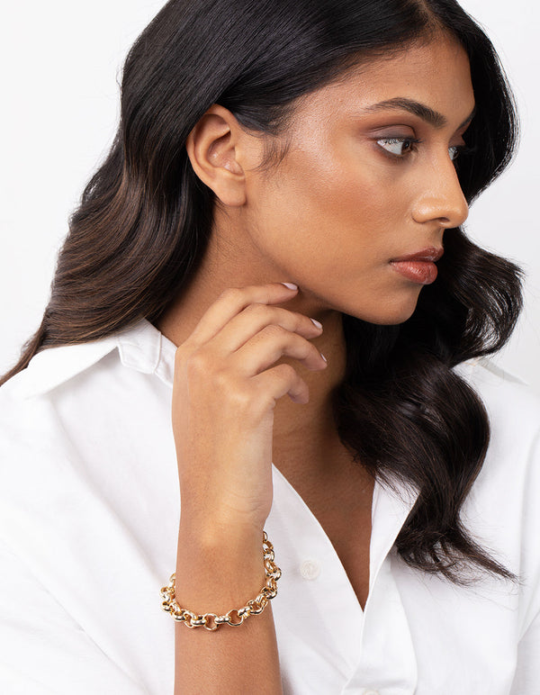 Gold Rolo Chain Bracelet