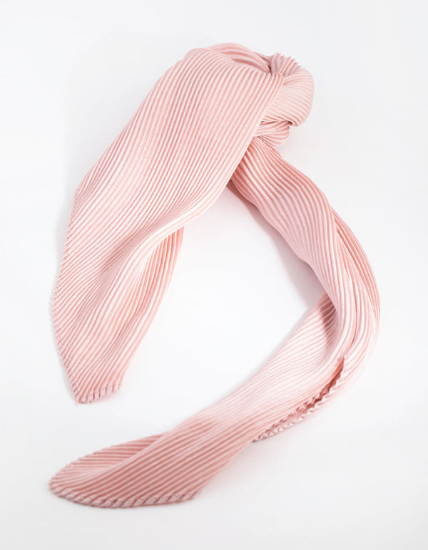 Blush Pleated Bandana Hair Scarf