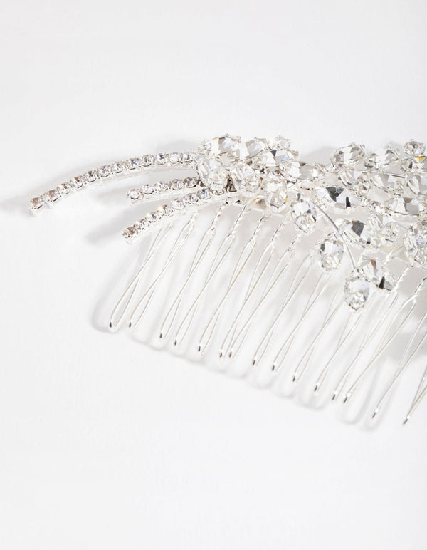Country Posy Crystal Comb