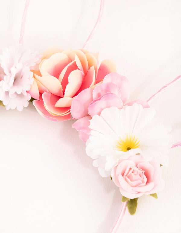 Kids Flower Bunny Ears Headband