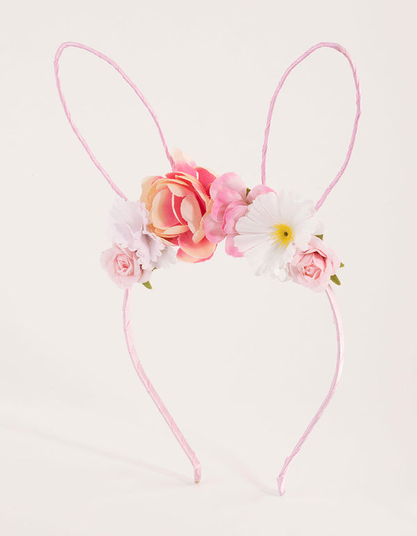Kids Flower Bunny Ears Headband