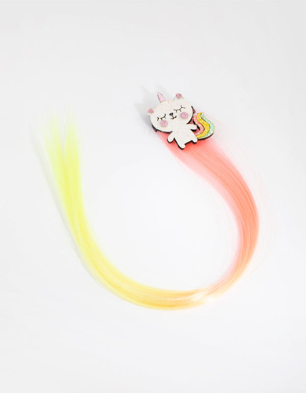 Fabric Faux Hair Caticorn Clip