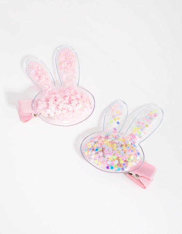 Kids Plastic Shaker Bunny 2-Pack Clip