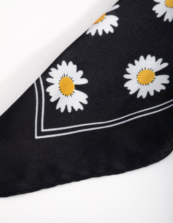 Daisy Border Bandana Hair Scarf