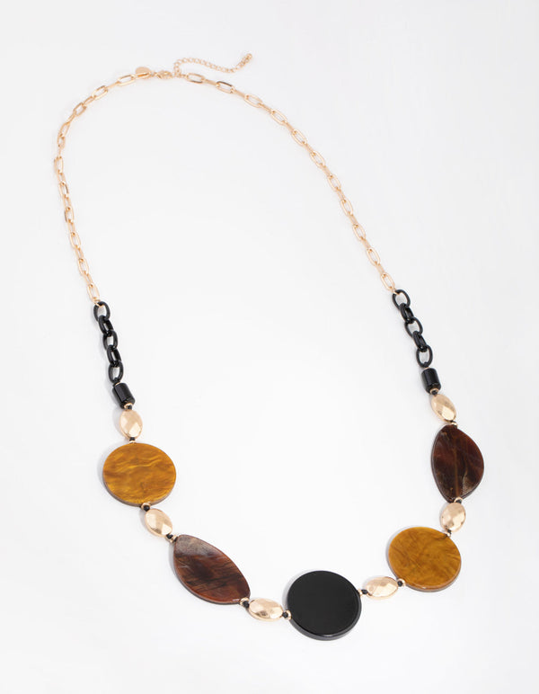 Acrylic Disc Chain Necklace