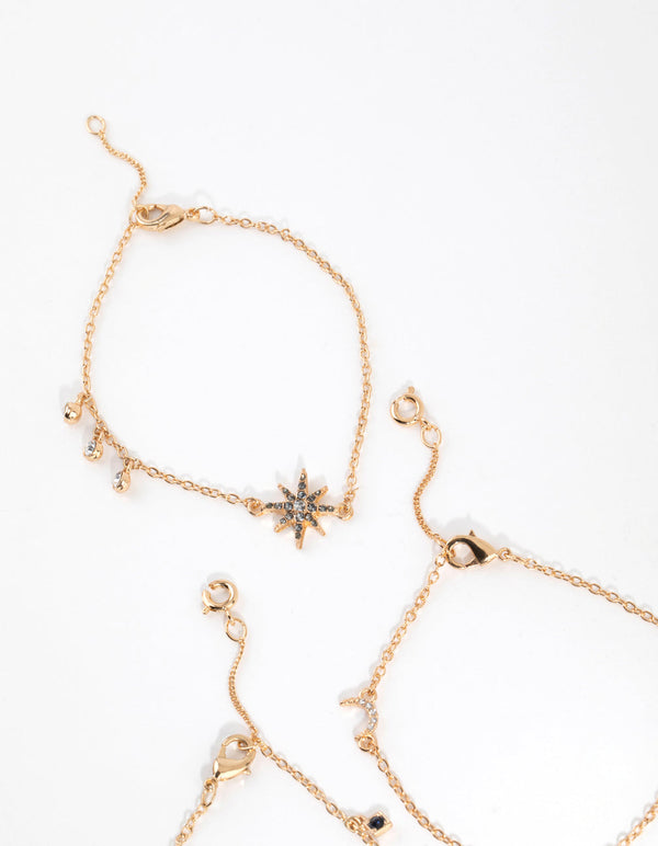 Gold Celestial Bracelet Pack