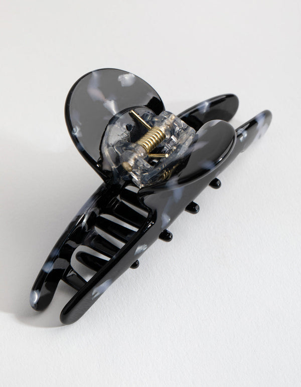 Acetate Black Marble Lady Finger Claw