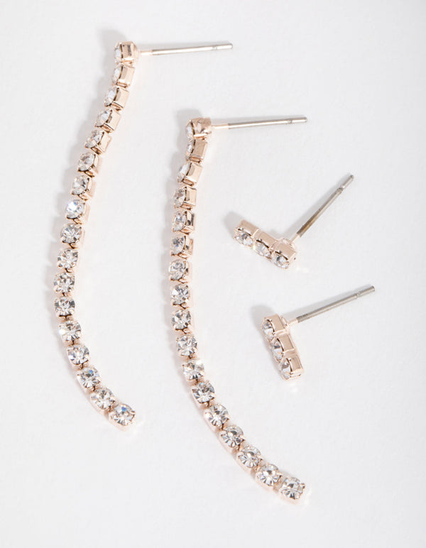 Rose Gold Cupchain Drop 2-Pack Earring
