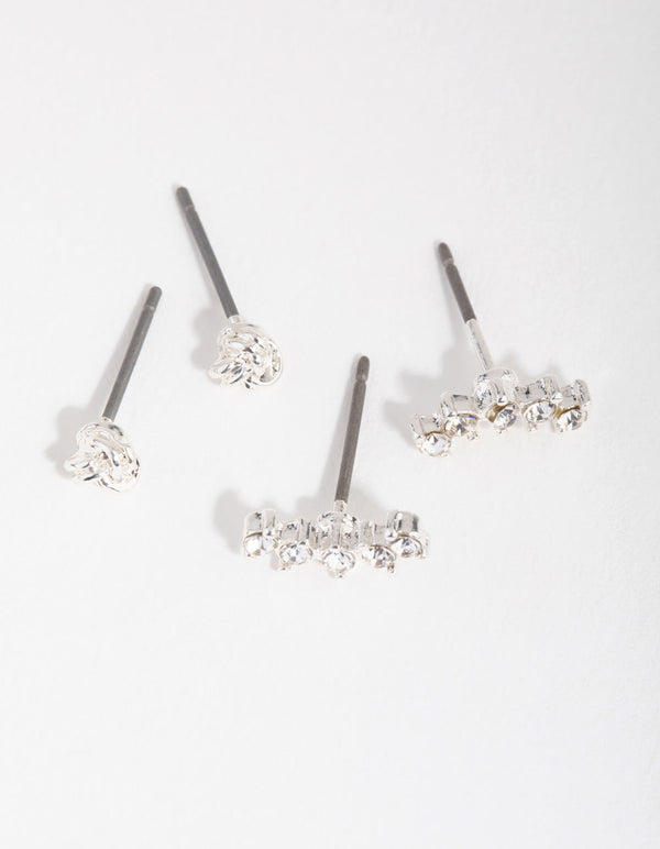 Silver Mini Crawler 2-Pack Earring