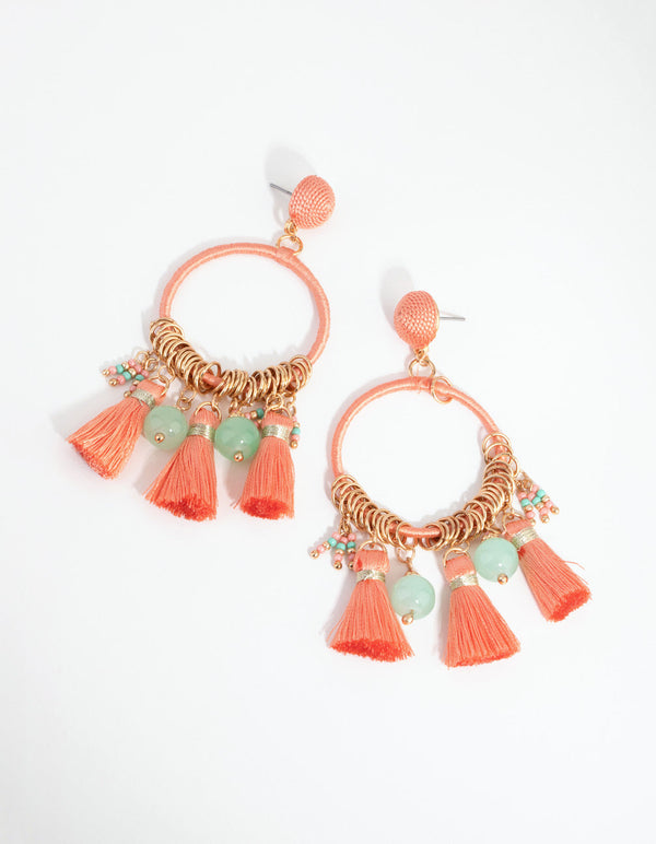 Multi Tassel Drop Earrings